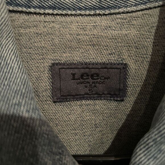 Vintage Lee Denim Union Made USA Denim Jacket Blue Mens Size Small 90s - Picture 4 of 9